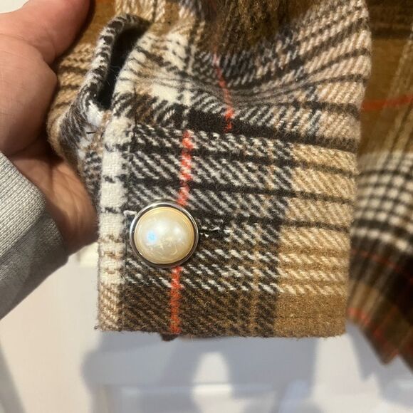 C by One Plaid Shacket 100% Synthetic Wool Size XS - Picture 6 of 8